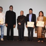 Director Nitesh Tiwari, Amitabh Bachchan, Shri Pranab Mukherjee, Bhushan Kumar, Renu Chopra, Parth Bhalerao