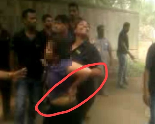 Builder Subhash Runwal's bouncer trying to remove cloth of minor girl